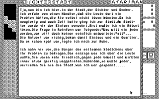 Stadt der Dichter (Die) atari screenshot